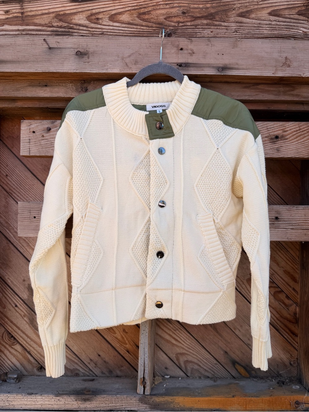 Vigoss Crochet/ Knit Button Front Jacket - NWOT